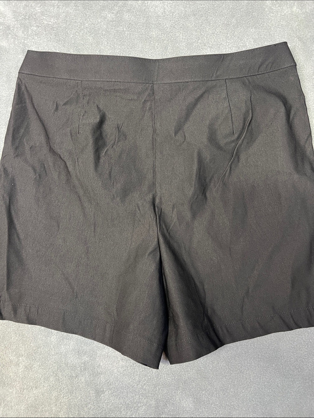 Rafaella Black Women's Pull-On Bermuda Shorts with Gold Accent Buttons - Picture 6 of 6